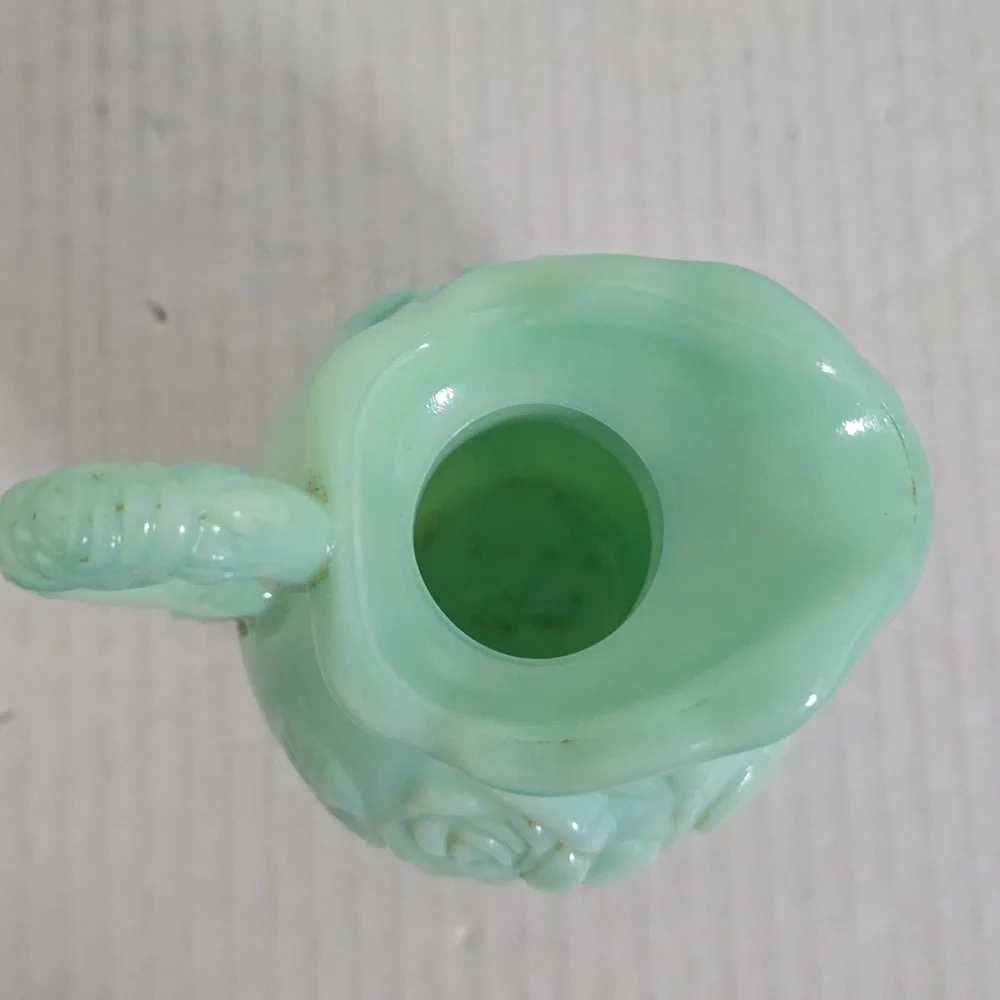Vintage Avon Mint Green Milk Glass Vase